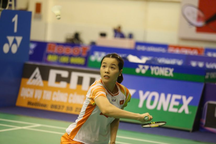 Tay vợt Thùy Linh tại Vietnam Open 2024. Ảnh: Đinh Nguyễn