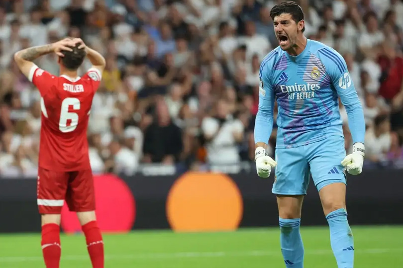 Thibaut Courtois đã có 6 pha cứu thua trong trận đấu với Stuttgart. Ảnh: AFP