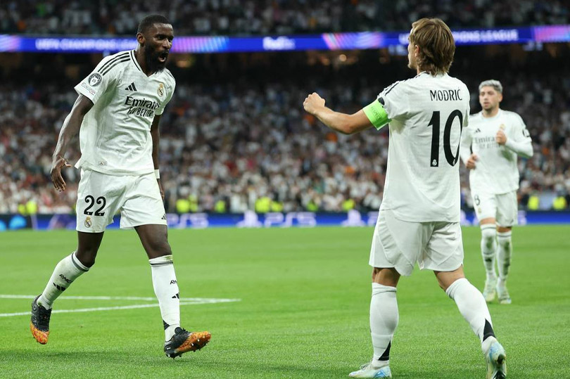 Luka Modric vào sân và có đường kiến tạo cho Rudiger lập công. Ảnh: AFP