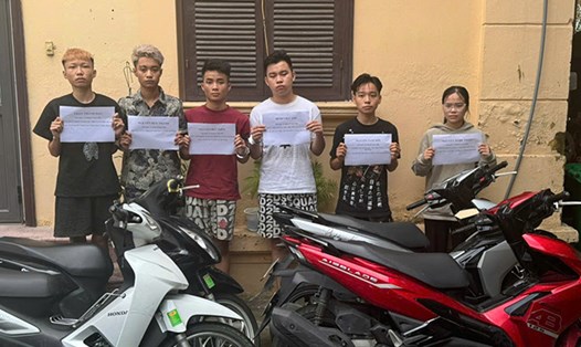 6 đối tượng bị Công an Hải Phòng bắt giữ trong vụ việc. Ảnh: Đại An