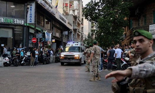 Máy nhắn tin của các thành viên Hezbollah bị phát nổ ngày 17.9 gây thương vong lớn. Ảnh: AFP