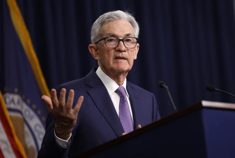 Chủ tịch Ngân hàng Dự trữ Liên bang Mỹ (Fed) Jerome Powell. Ảnh: Yahoo!Finance (Kevin Dietsch/Getty Images)
