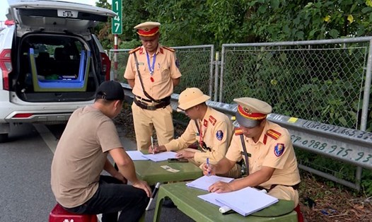 Ngoài tuần tra kiểm soát, Cảnh sát giao thông Bắc Ninh tăng cường kiểm tra phạt nguội. Ảnh: Công an tỉnh Bắc Ninh