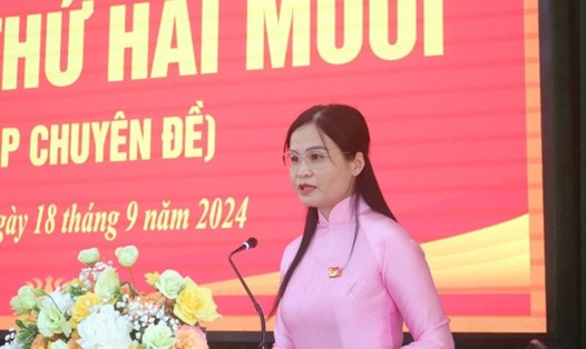 Bà Dương Thị Hạnh được bầu làm Chủ tịch UBND huyện Hữu Lũng, Lạng Sơn. Ảnh: Báo Lạng Sơn