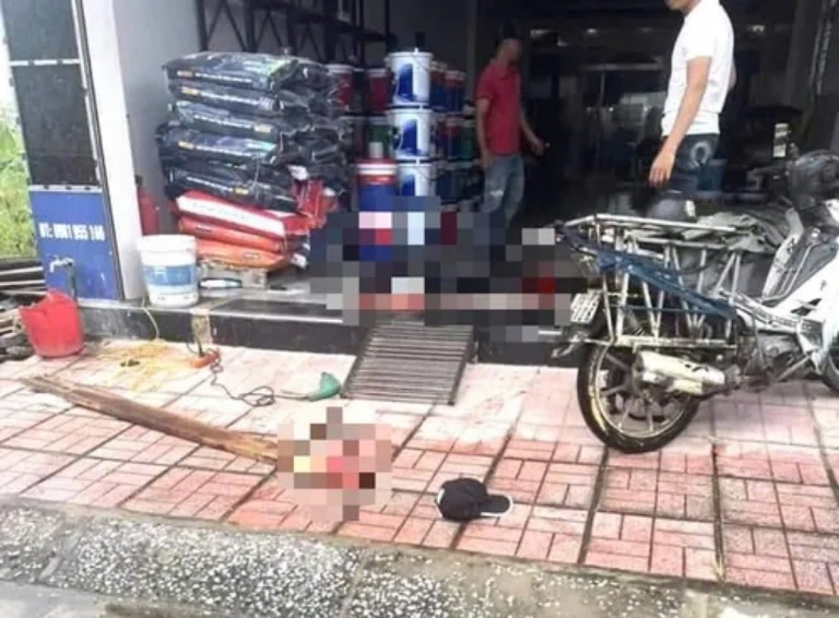 Hiện trường xảy ra vụ án mạng ở Hải Phòng. Ảnh: Minh Hùng