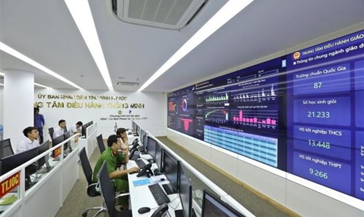Trung tâm điều hành thông minh tỉnh Bình Phước (Việt Nam). Ảnh: TTXVN