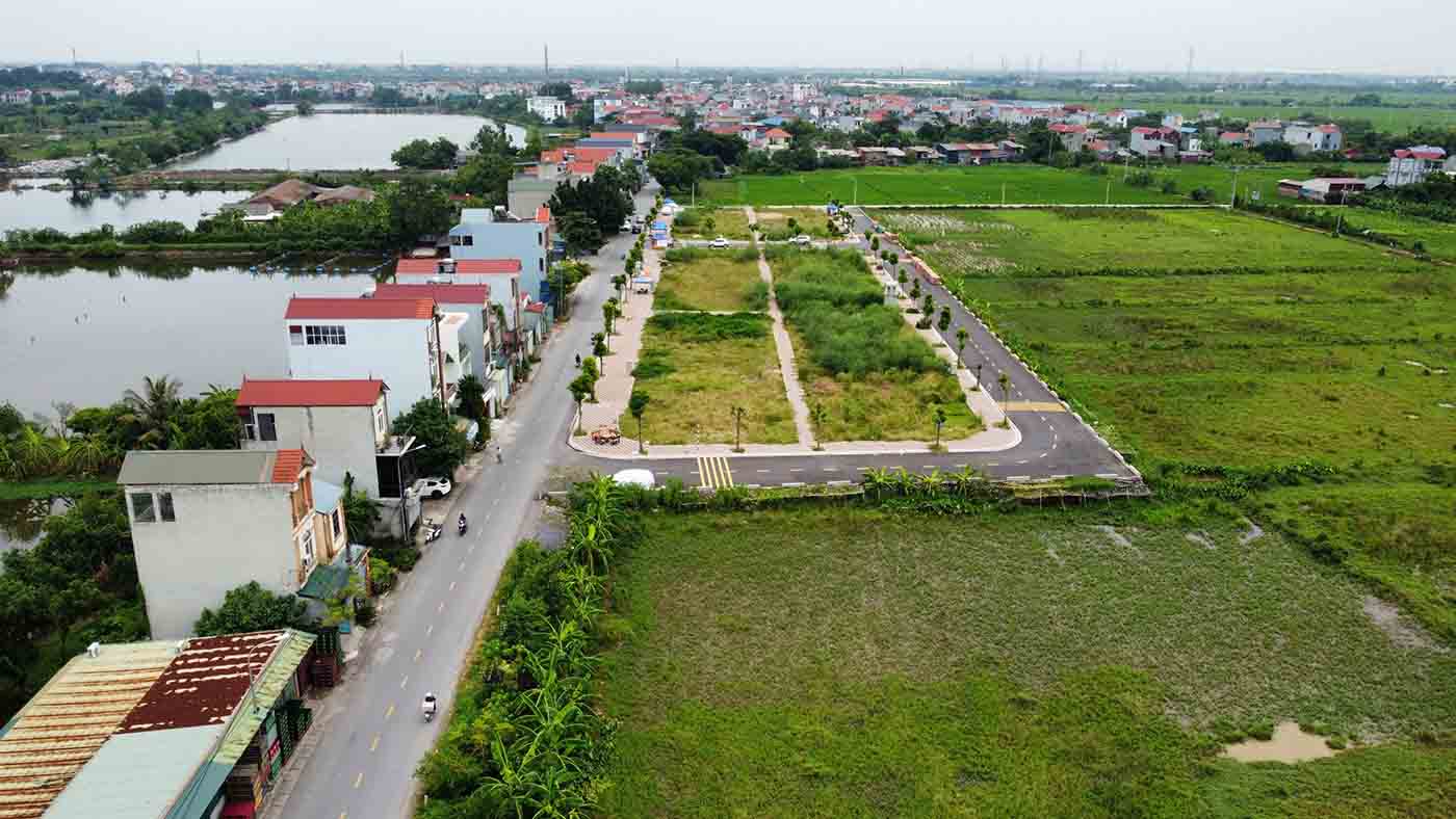 Khu đất đấu giá huyện Thanh Oai, Hà Nội. Ảnh: Cao Nguyên