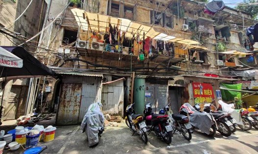 Khu tập thể Hàng Bài (quận Hoàn Kiếm, Hà Nội). Ảnh: Thu Giang