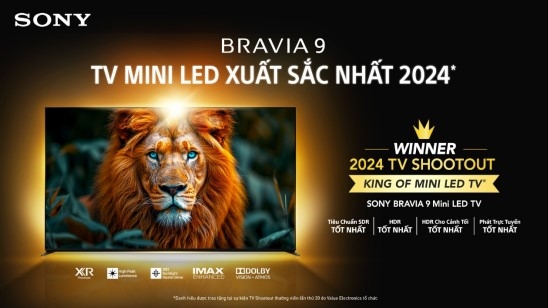 TV Sony Bravia 9 được các giám khảo đánh giá rất cao, khi đưa họ bước vào thế giới giải trí chân thực và đắm chìm chất điện ảnh đỉnh cao. Ảnh: Sony Việt Nam