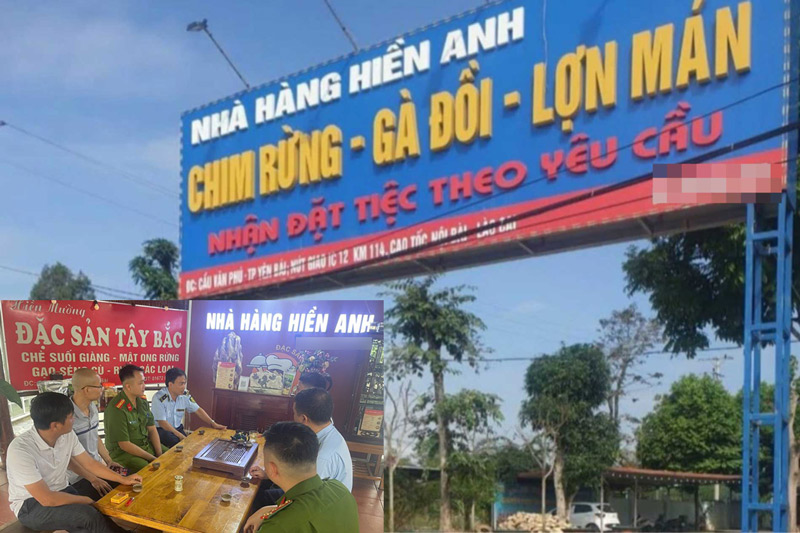 Kiểm tra nhà hàng bị tố chặt chém đoàn từ thiện ở Yên Bái. Ảnh: Trần Bùi.