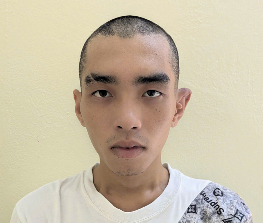 Công an huyện Thủy Nguyên (Hải Phòng) tạm giữ hình sự đối tượng Đinh Văn Tú. Ảnh: Công an Hải Phòng