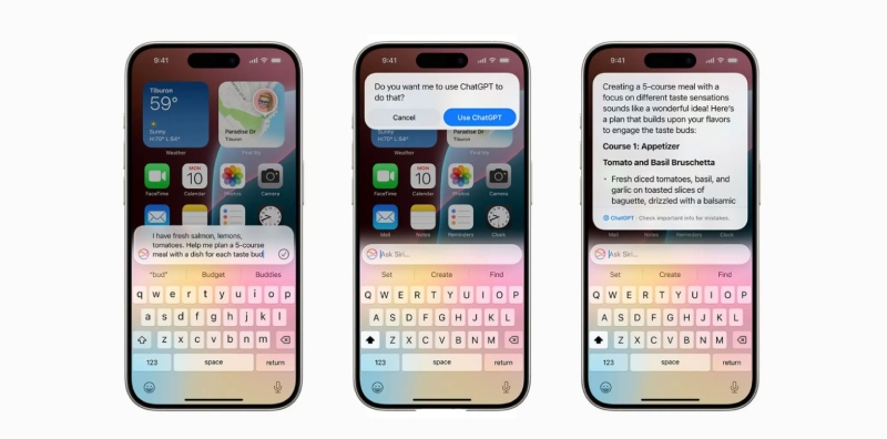 ChatGPT integration in Siri is expected to appear on the iOS version by the end of the year. Photo: 9to5mac