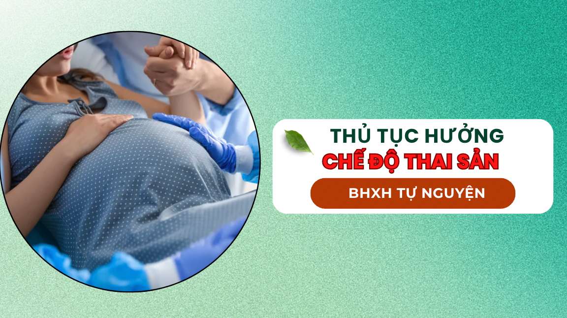 Thủ tục hưởng chế độ thai sản khi tham gia BHXH tự nguyện. Thiết kế: Trần Hương