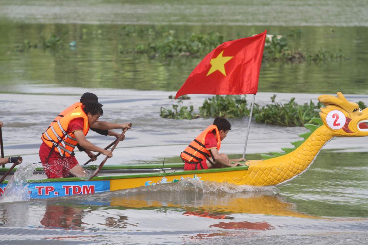 Exciting boat race to celebrate National Day September 2 on Saigon River in Binh Duong. Photo: Duong Binh