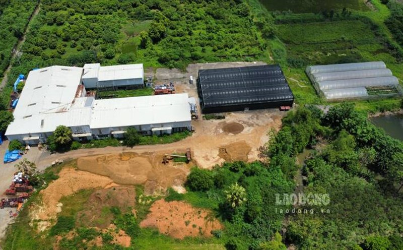 Dự án Trung tâm Nông nghiệp vẫn tồn tại bất chấp lệnh thu hồi. Ảnh: Lam Thanh