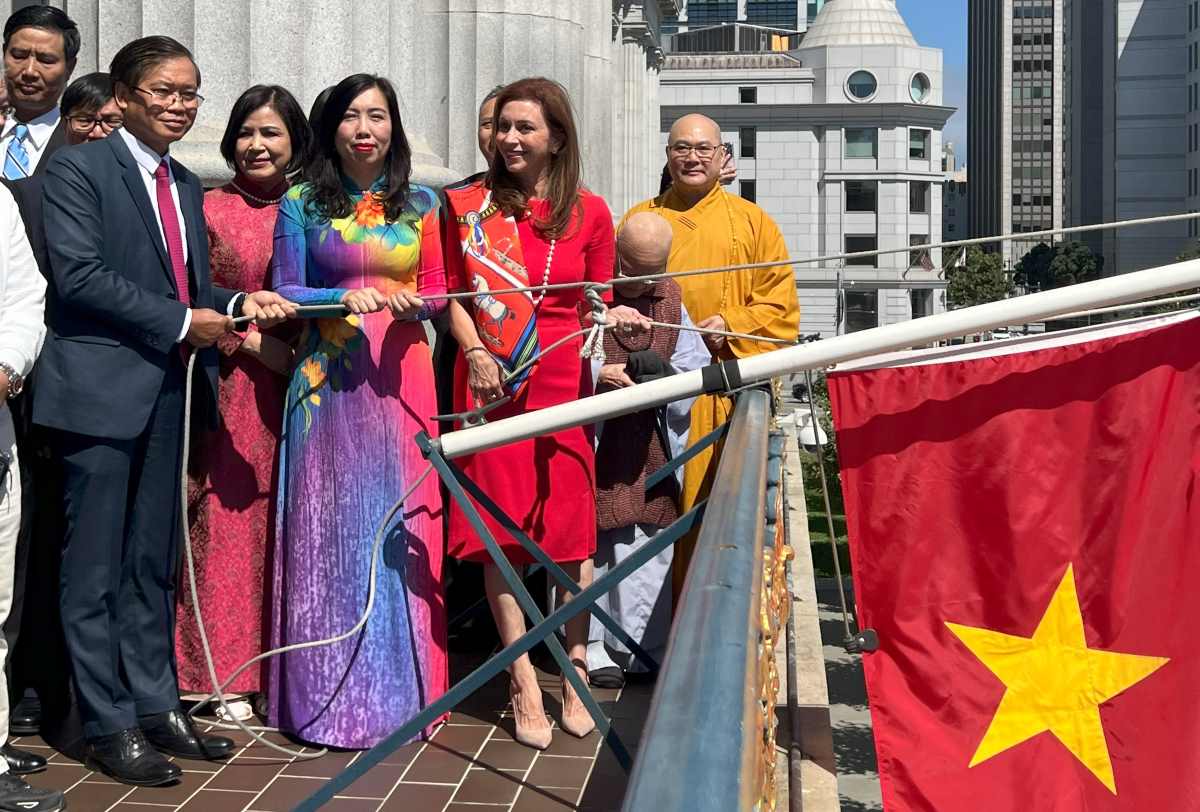 Lễ Thượng cờ nhân dịp Quốc khánh Việt Nam tại San Francisco, Mỹ. Ảnh: Bộ Ngoại giao