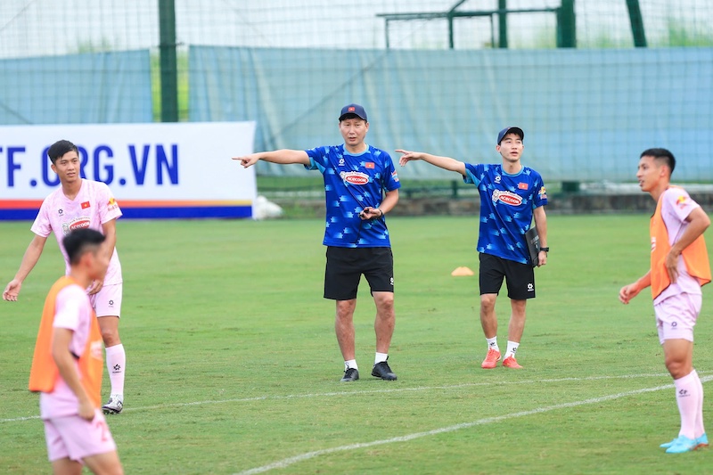 Đội tuyển Việt Nam tập luyện ngày 2.9. Ảnh: Minh Dân