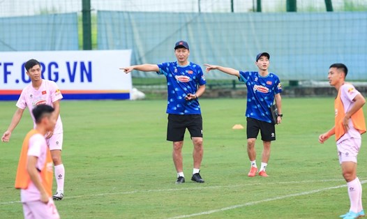 Đội tuyển Việt Nam tập luyện ngày 2.9. Ảnh: Minh Dân