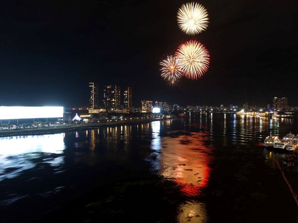 Fireworks filled the sky of Ho Chi Minh City to celebrate National Day September 2.