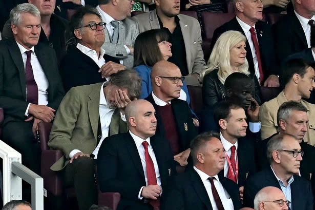 Sir Jim Ratcliffe could not hide his emotions as he watched Man United's performance against Liverpool. Photo: The Mirror