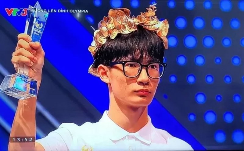 Chu Ngọc Quang Vinh từng giành ngôi vô địch, mang về vòng nguyệt quế cuộc thi tháng 1, quý I, Đường lên đỉnh Olympia. Ảnh: Đơn vị cung cấp