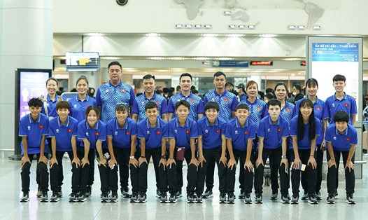 Đội tuyển futsal nữ Việt Nam lên đường tham dự giải giao hữu NSDF Women’s Futsal Championship 2024. Ảnh: VFF