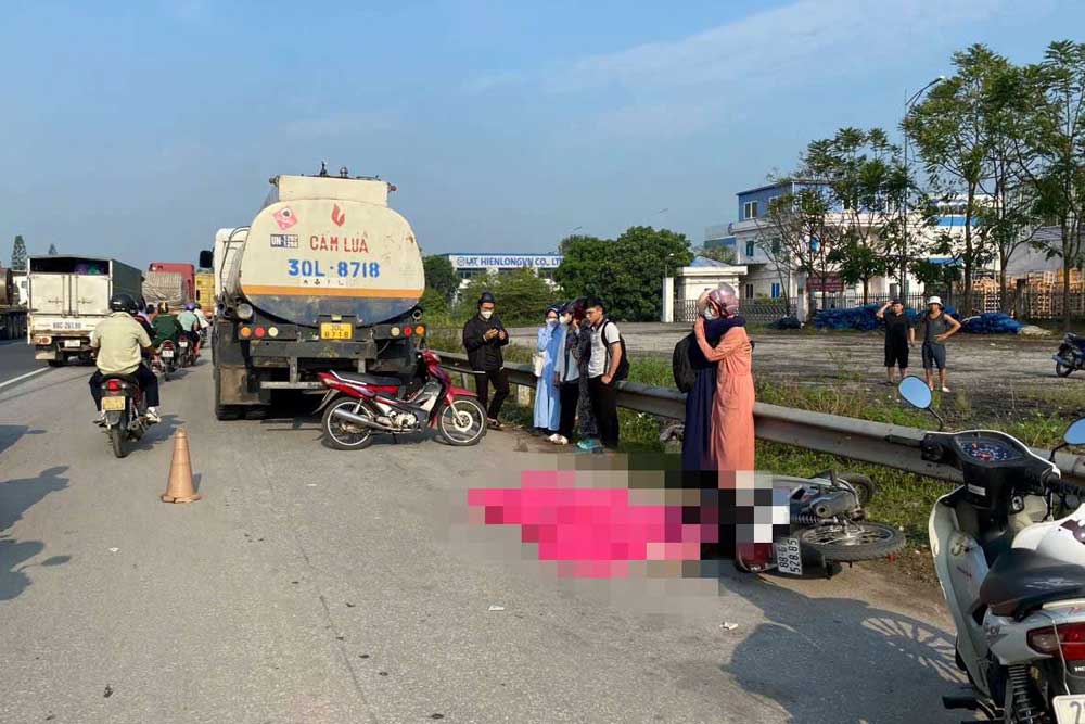 Hiện trường vụ tai nạn thương tâm. Ảnh: Beat Hải Dương