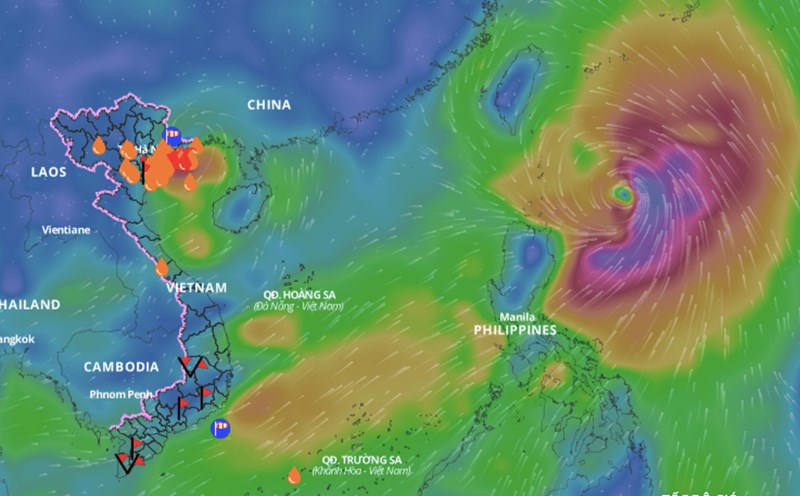 Image of storm No. 2. Photo: Vietnam Disaster Monitoring System