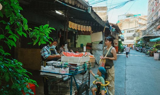 Trên phố người Hoa ở Bangkok. Ảnh: Nhân vật cung cấp