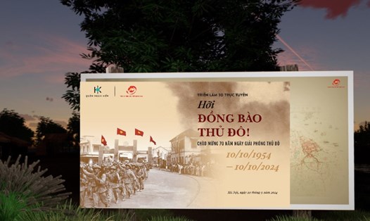 Triển lãm 3D "Hỡi đồng bào Thủ đô". Ảnh: Phương Anh