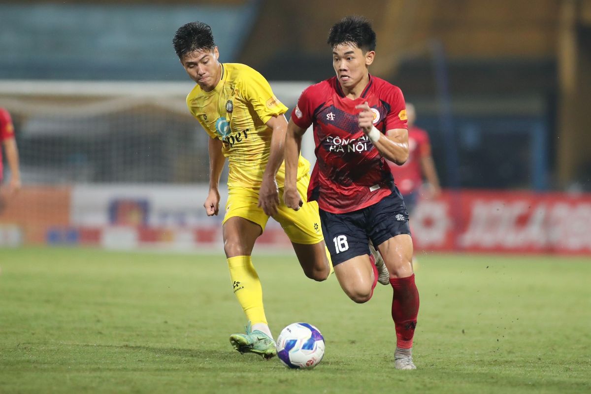 Đội Công an Hà Nội thua 0-1 trước Thanh Hóa ở vòng 2 V.League 2024-2025. Ảnh: Minh Dân