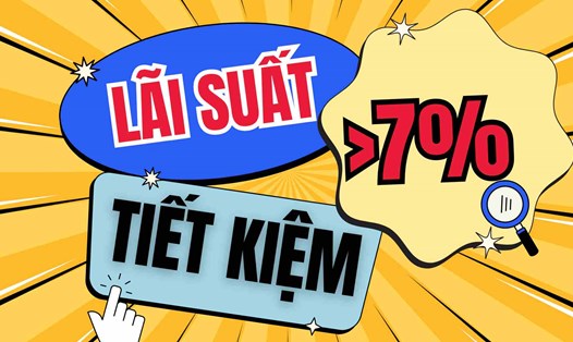 Lãi suất tiết kiệm kì hạn 12 tháng trong hệ thống ngân hàng dao động quanh ngưỡng 4,4 - 9,5%. Đồ họa: Thạch Lam