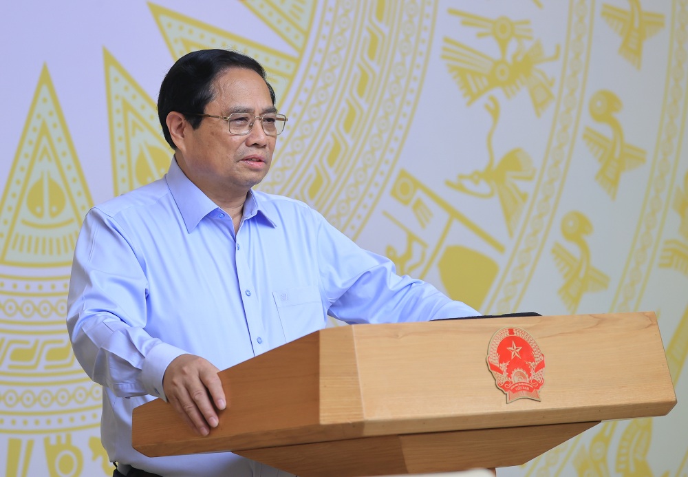 Thủ tướng Chính phủ Phạm Minh Chính chủ trì hội nghị. Ảnh: Nhật Bắc