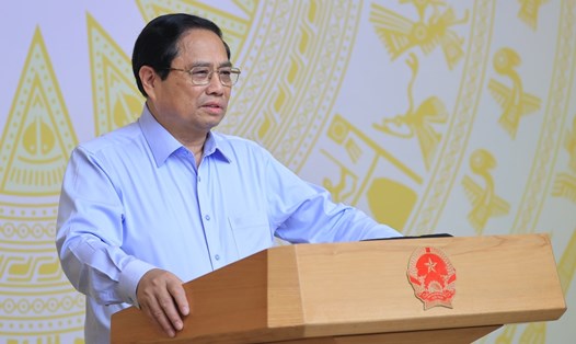 Thủ tướng Chính phủ Phạm Minh Chính chủ trì hội nghị. Ảnh: Nhật Bắc