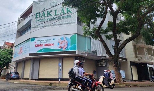Một góc Phòng khám Đa khoa Đắk Lắk, nơi bệnh nhân Y.H.N đến thăm khám và tử vong sau đó. Ảnh: Bảo Trung