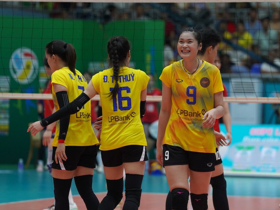 LPB Ninh Bình tham dự giải bóng chuyền vô địch các câu lạc bộ nữ châu Á 2024. Ảnh: VFV