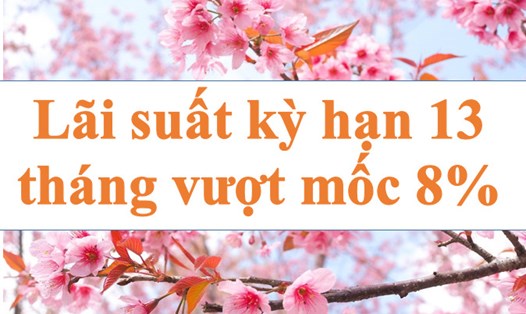 Lãi suất kỳ hạn 13 tháng vượt mốc 8%. Ảnh minh họa: Hà Vy