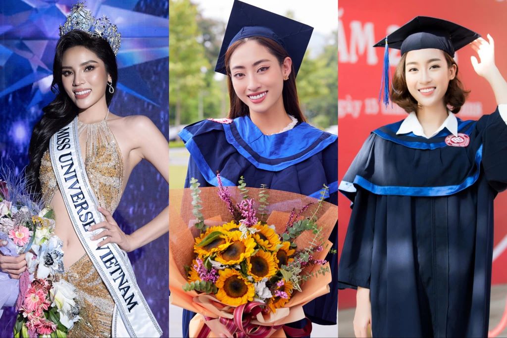 Ngoài Kỳ Duyên, các hoa hậu khác là sinh viên Trường Đại học Ngoại thương đều đã tốt nghiệp và có thành tích học tập ấn tượng. Ảnh đồ họa: Nguyễn Đạt
