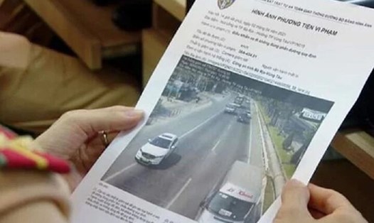 Hình ảnh phương tiện vi phạm bị phạt nguội. Ảnh minh họa: Công an tỉnh Bắc Giang