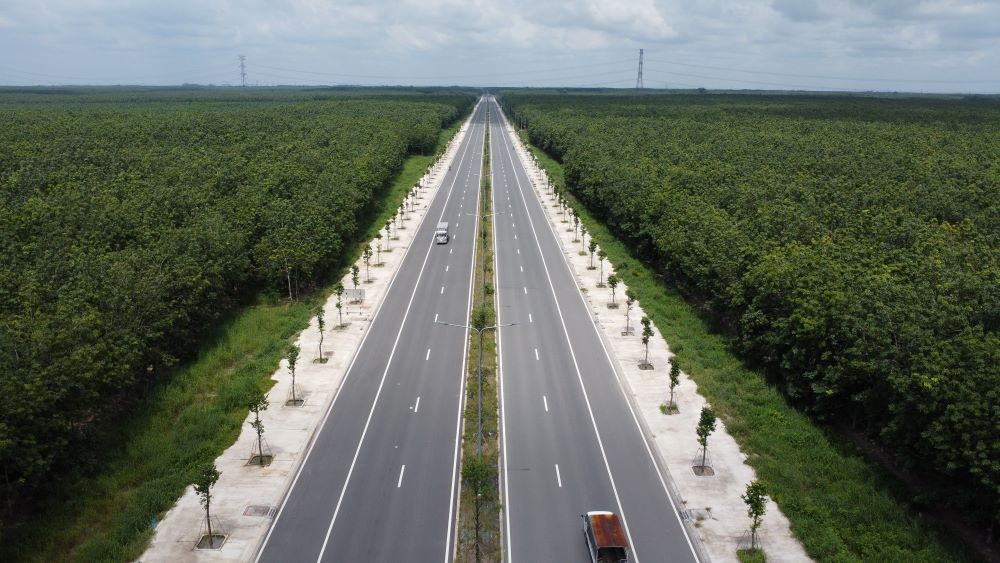 Dự án đường tạo lực Bắc Tân Uyên - Phú Giáo - Bàu Bàng. Ảnh: Đình Trọng