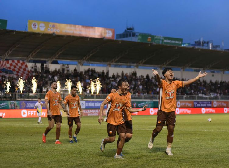 Hoàng Anh Gia Lai gây dựng dần niềm tin từ những trận thắng đầu mùa giải. Ảnh: Quang Hồng