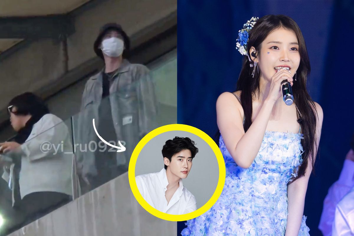 Lee Jong Suk attended IU's concert. Photo: Naver
