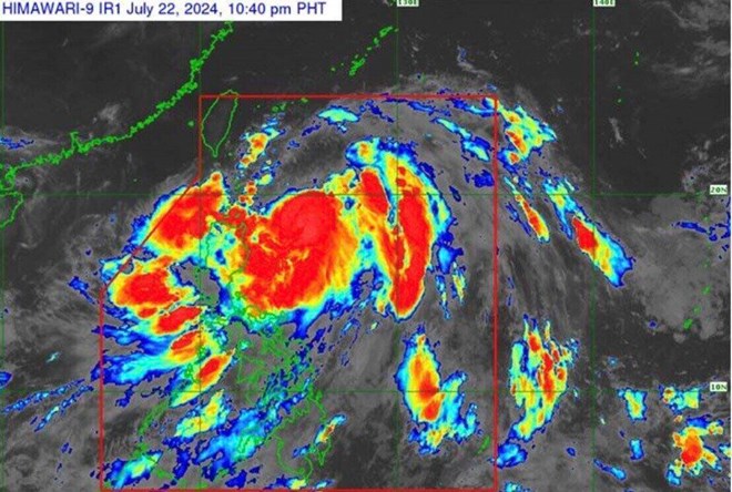 Du bao tinh hinh ap thap va bao o khu vuc du bao cua Philippines. Anh: PAGASA