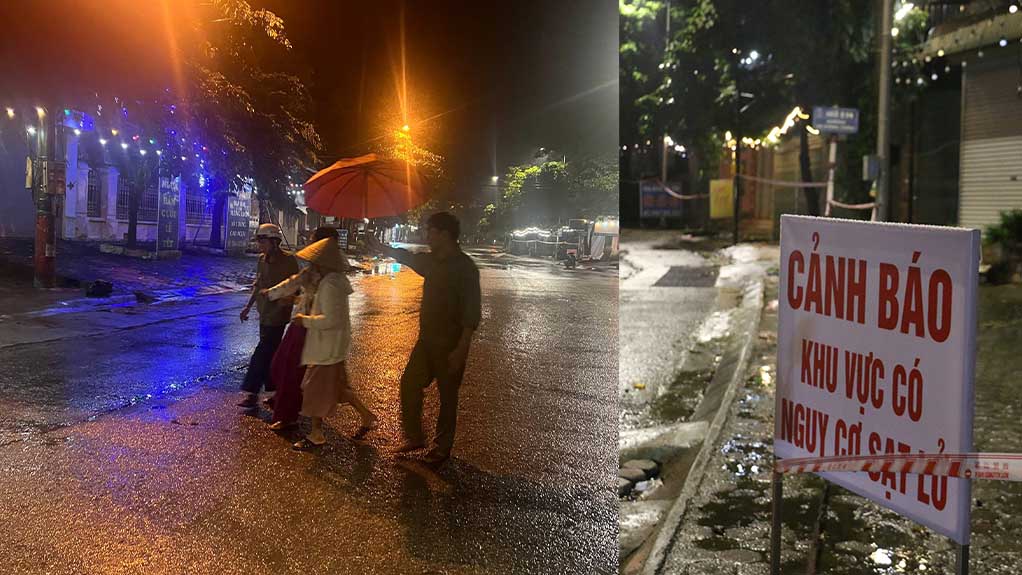 Hàng trăm người dân ở tổ 1, phường Thống Nhất, TP Hòa Bình phải di dời khẩn cấp để đảm bảo an toàn, tránh sạt lở.