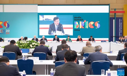 Hội nghị thượng đỉnh truyền thông BRICS tại Mátxcơva, Nga, ngày 14.9.2024. Ảnh: Xinhua