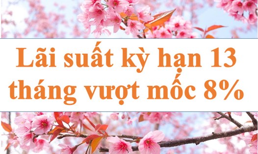 Lãi suất kỳ hạn 13 tháng vượt mốc 8%. Ảnh minh họa: Hà Vy