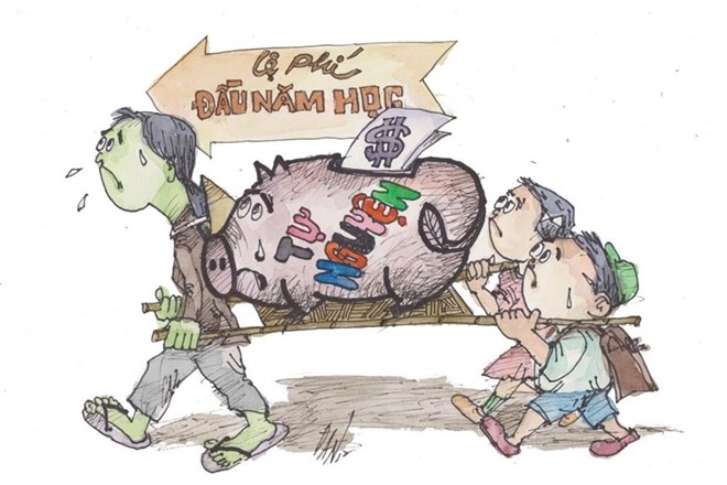 Hà Nội yêu cầu hiệu trưởng các cơ sở giáo dục chịu trách nhiệm nếu xảy ra việc lạm thu. Ảnh minh họa của Đan.
