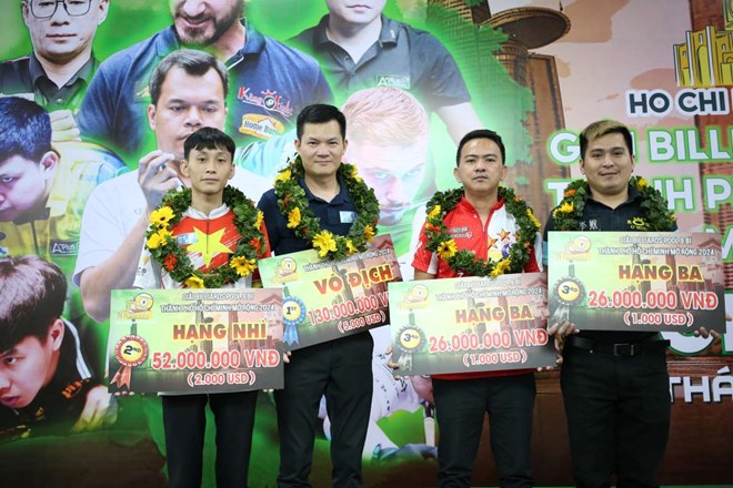 Lộ diện nhà vô địch vòng loại Giải billiards quốc tế TPHCM