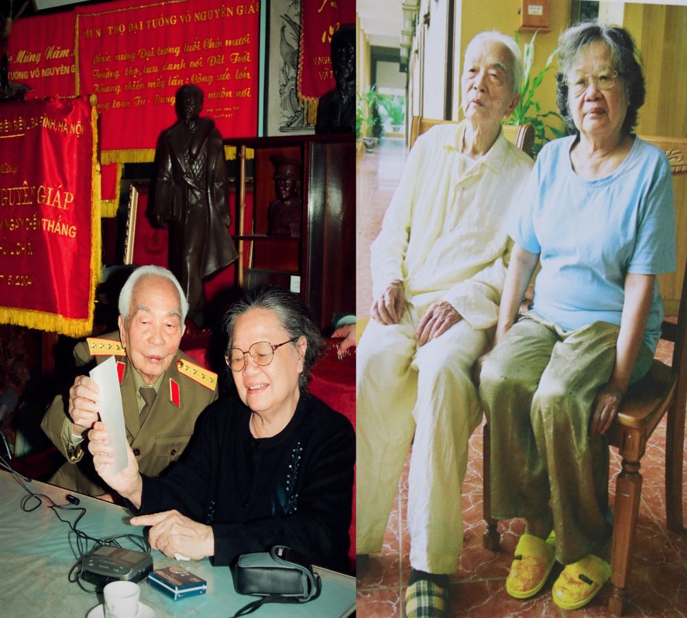 Hinh anh gian di doi thuong cua vo chong Dai tuong Vo Nguyen Giap do Dai ta Tran Hong ghi lai.