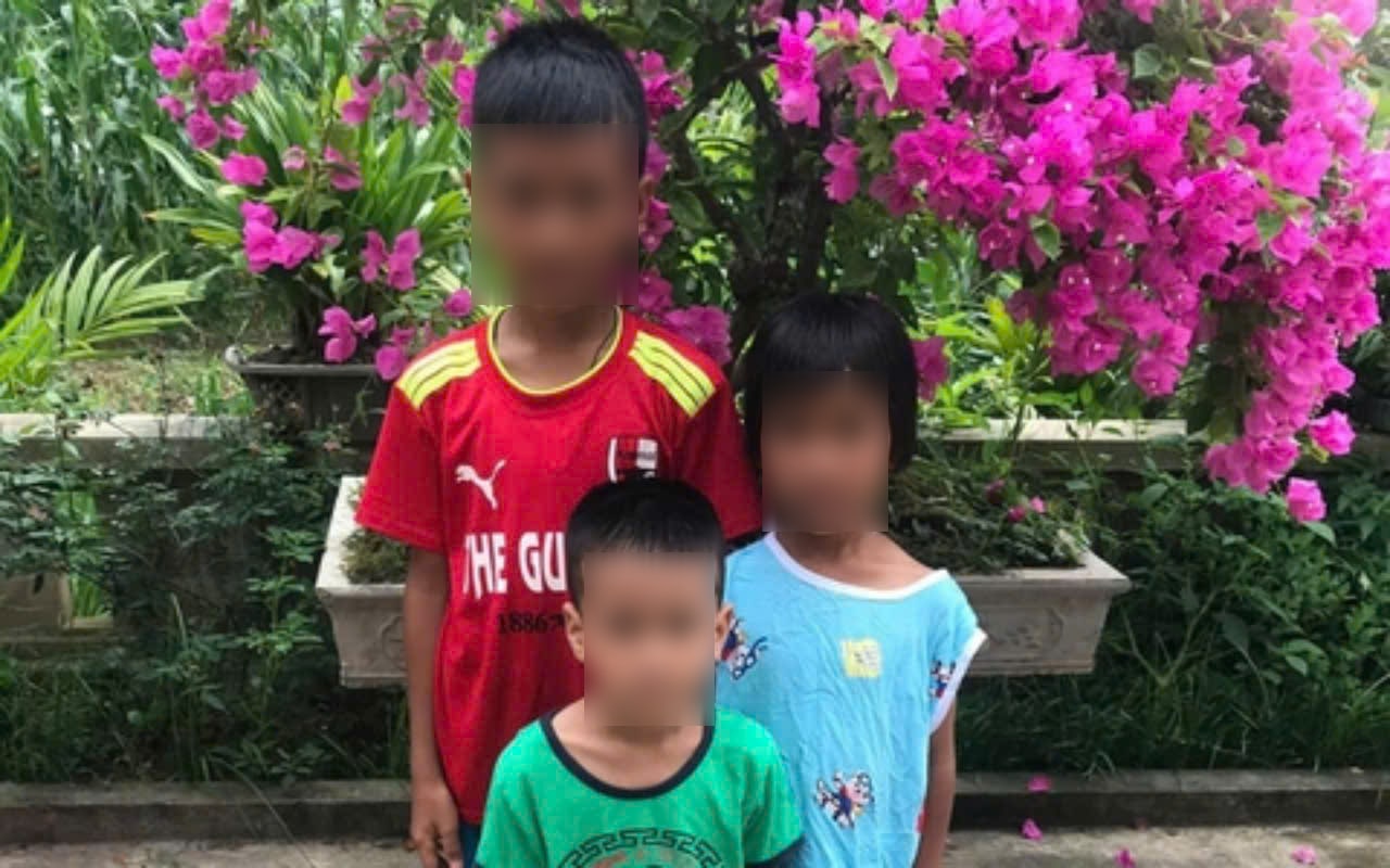 Chân dung 3 cháu bé bị mất tích. Ảnh: Công an huyện Kim Sơn